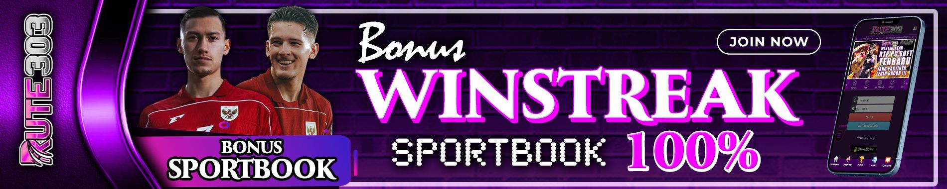 BONUS WINSTREAK 100% SPORTSBOOK